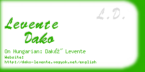 levente dako business card